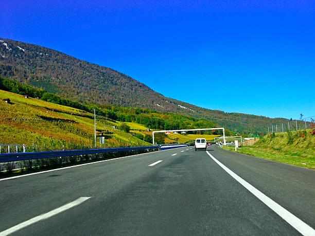Road near mountain Lucern, Switzerland