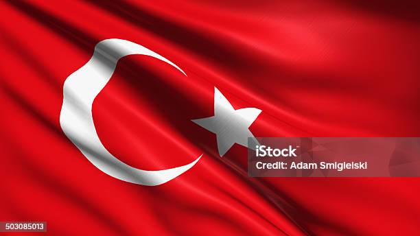 Flagge Der Türkei Stockfoto und mehr Bilder von Türkische Flagge - Türkische Flagge, Biegung, Flagge