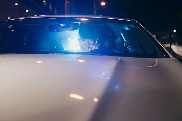 istock Asian man in car at night. 503085630