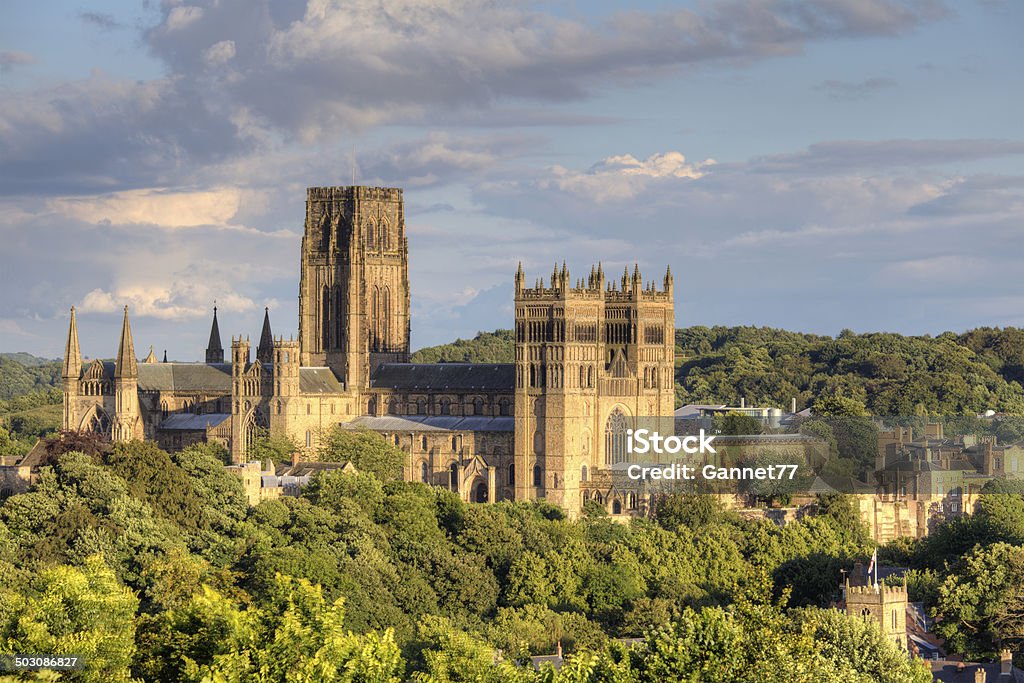 Durham Cathedral Evening sunshine on Durham Cathedral, England Durham Cathedral Stock Photo