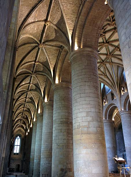 abadía de tewkesbury (interior) - tewkesbury abbey fotografías e imágenes de stock