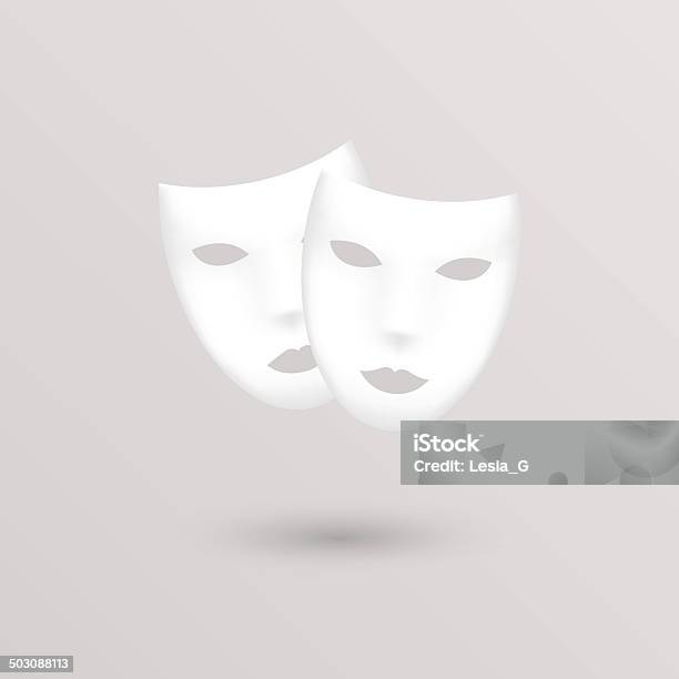 Masks for actors in a theater.ai Royalty Free Stock SVG Vector and