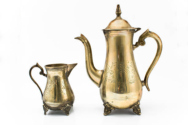 istock Antique silver teapot and jug 503096535