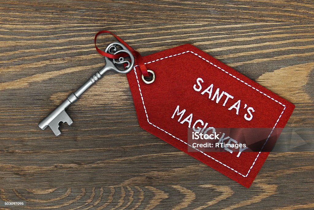 Santas Magic Key On A Wooden Background Stock Photo - Download Image Now -  Celebration, Christmas, Close-up - iStock