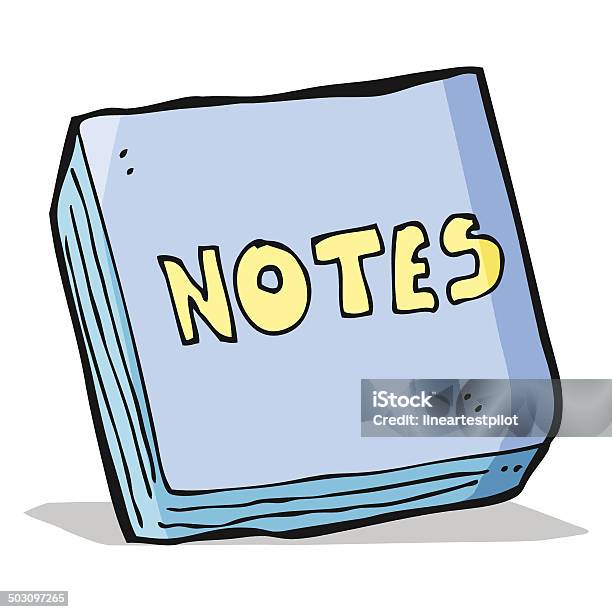 Cartoon Notes Pad Stock Illustration - Download Image Now - Cheerful ...