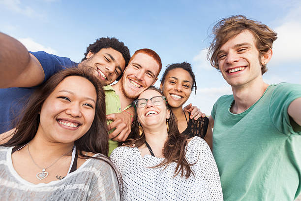 istock Multiracial Group of Friends Taking Selfie at Beach 503097809