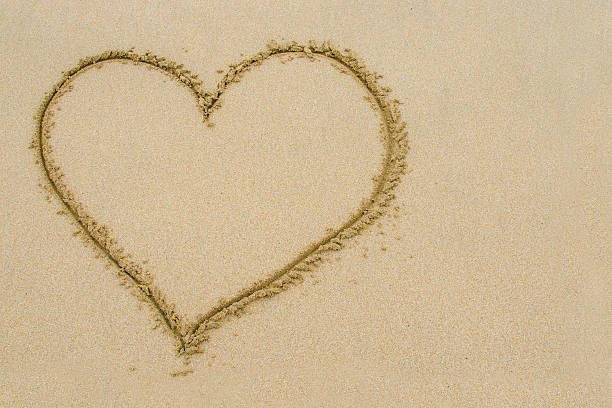 istock Background - Heart drawn in sand 503101409