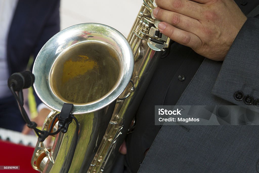 Jogador de Saxofone - Foto de stock de Brincar royalty-free
