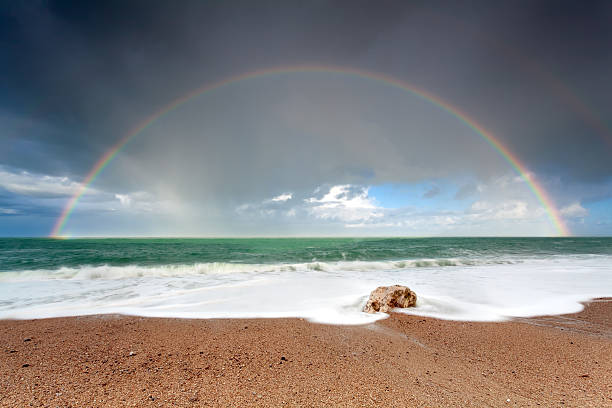 istock big colorful rainbow over ocean 503102545