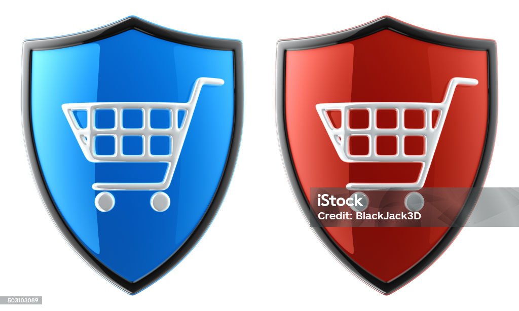 Compras on-line de segurança - Foto de stock de Branco royalty-free