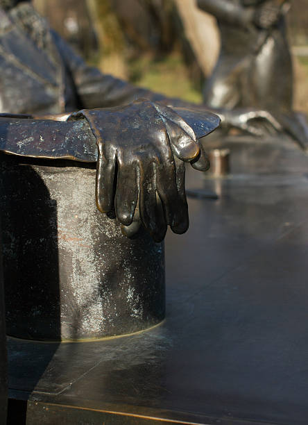 istock Bronze glove on a bronze Hat 503108368
