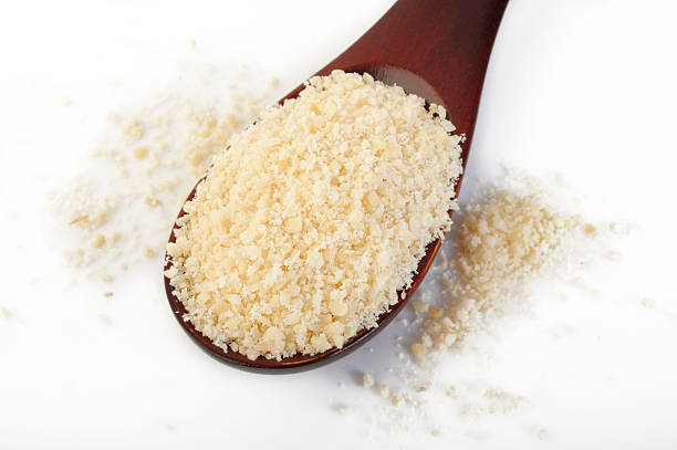 istock Ground almond in a wooden spoon 503111540