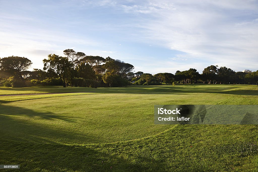 It's a great day for golf Shot of a well maintained golfing green Golf Stock Photo