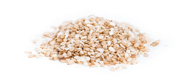 istock Heap of Sesame isolated on white 503114811