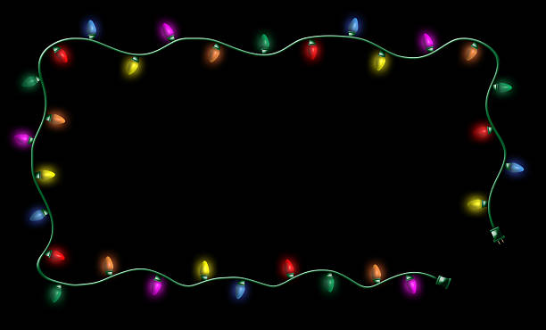 istock Christmas Lights Mulit-Colored - Black Background 503115154