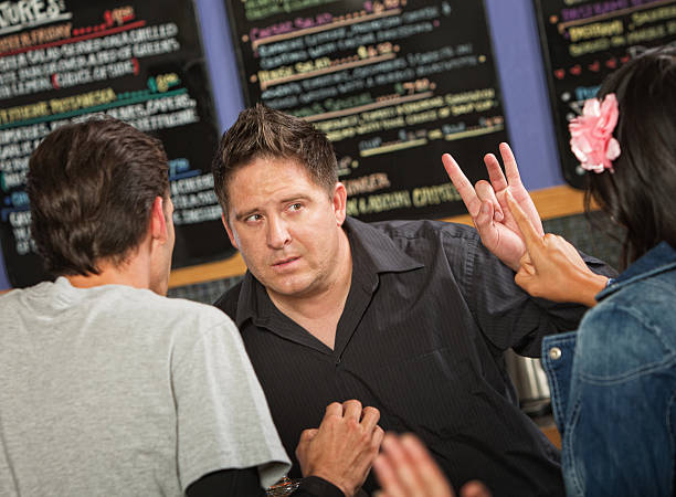 istock Cafe Owner with Rude Customer 503115392