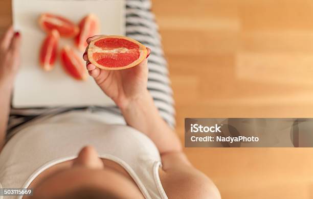Grapefruit Stock Photo - Download Image Now - Above, Adult, Adults Only