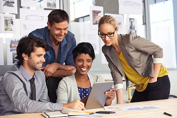 istock Combining their ideas to form a super idea 503116951