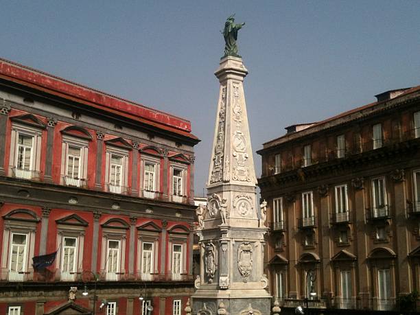 napoli, piazza san domenico - plaza san domenico fotografías e imágenes de stock