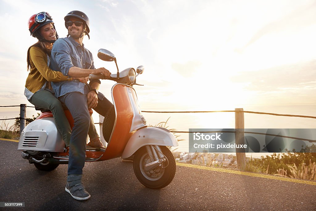 Sicherheit erste - Lizenzfrei Motorroller Stock-Foto