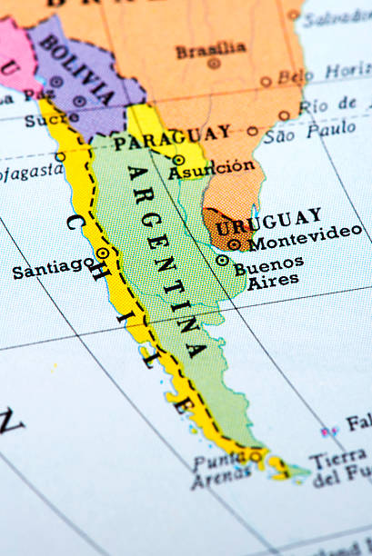 istock Map of Argentina and Chile 503118004