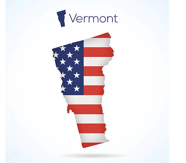 Vector illustration of USA state Vermont