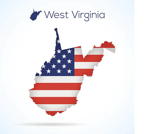 Vector illustration of USA state West Virginia