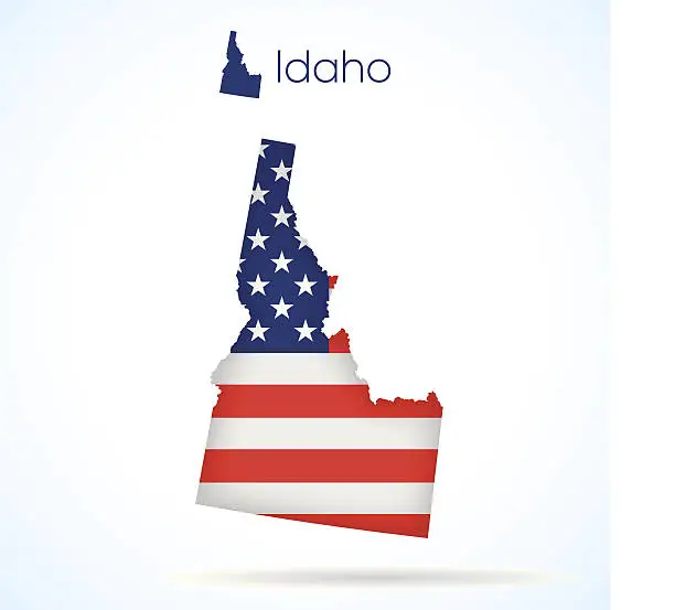 Vector illustration of USA state Idaho