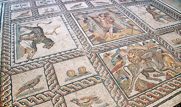 piso de mosaico - domus fotografías e imágenes de stock