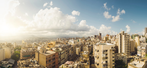 Hermosa vista panorámica de Beirut photo