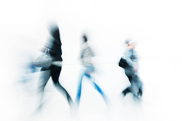 istock Abstract Silhouettes of Walking People, Blurred People 503119081
