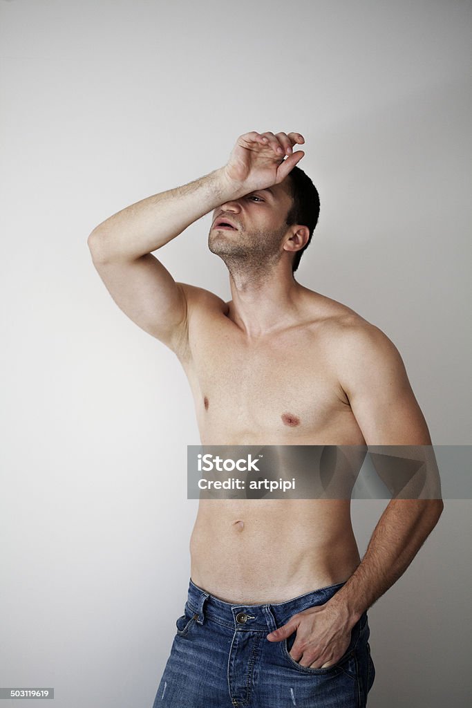 Hübsche model Nackter Oberkörper - Lizenzfrei 20-24 Jahre Stock-Foto