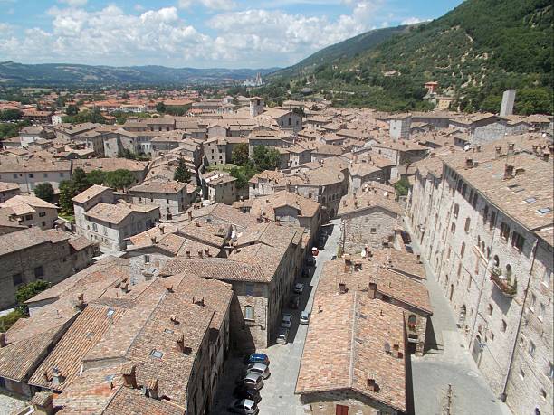 istock gubbio - panorama on town 503129488