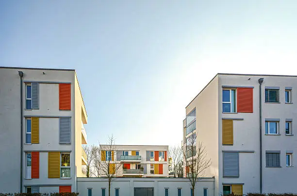 Modern housing in the city - urban residential buildings