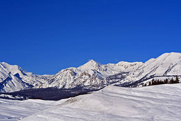 Gros Ventre Mountain Range above Hoback River Valley in Wyoming
