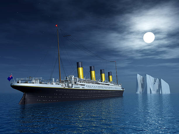 Titanic y Iceberg - foto de stock