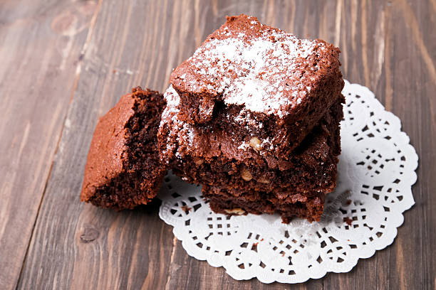 istock Brownies on the wooden table 503133515