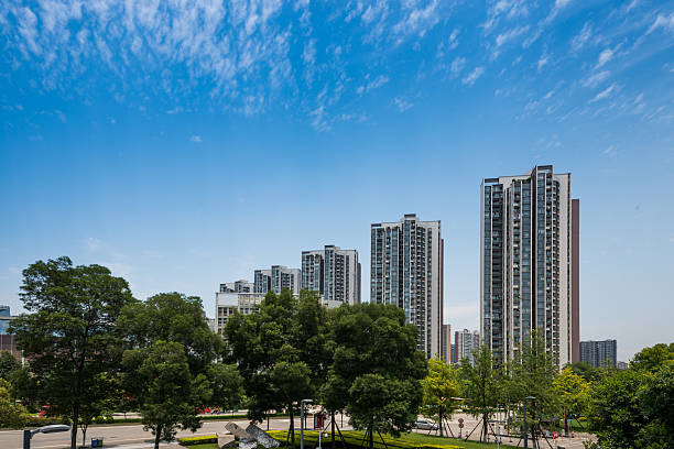 istock buildings in Chengdu, China 503134407
