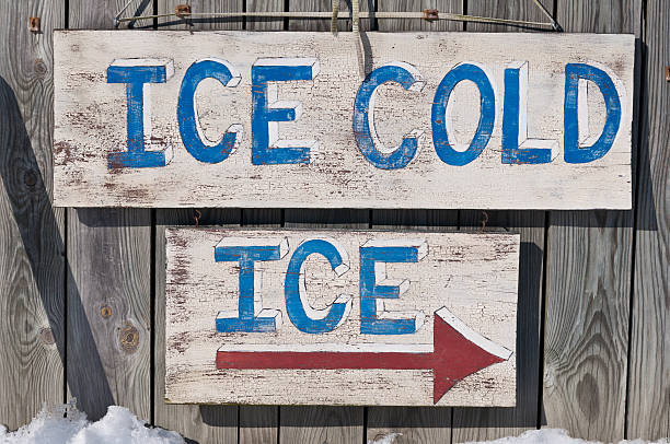 istock Vintage Wooden Ice Sign 503134500
