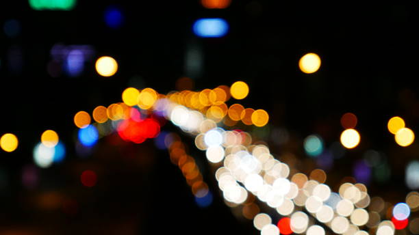 istock Background of blurred traffic and ads in CBD 503135066