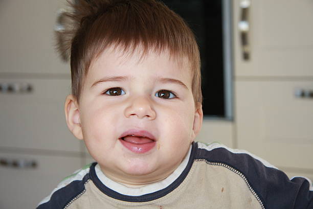 smiling little boy stock photo