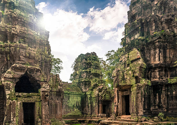 Dramatic Angkorian Temple Ruins Near Angkor Wat In Cambodia
