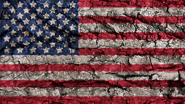istock United States Flag rough texture 503137335