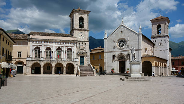 norcia, Italy stock photo