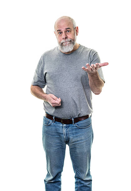 istock Shrugging Resigned Senior Man Blue Collar Worker 503139122