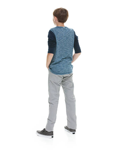 istock Rear view of little boy standing 503141878