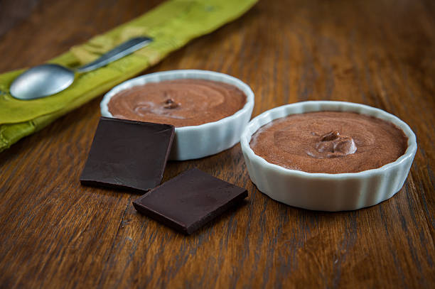 mousse de chocolate - foto de acervo