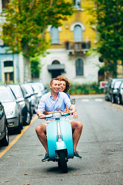 istock Couple enjoys on a scooter 503146951