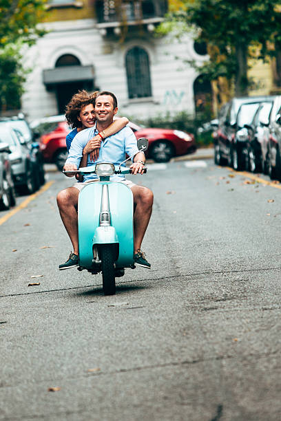 istock Couple enjoys on a scooter 503146975