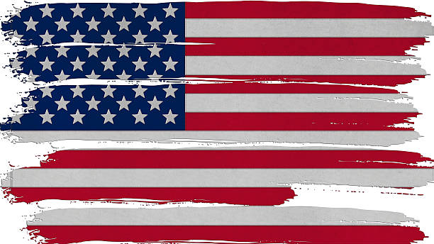 istock United States Flag paint  texture 503149397